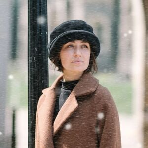 Black Fleece Rolled Brim Hat